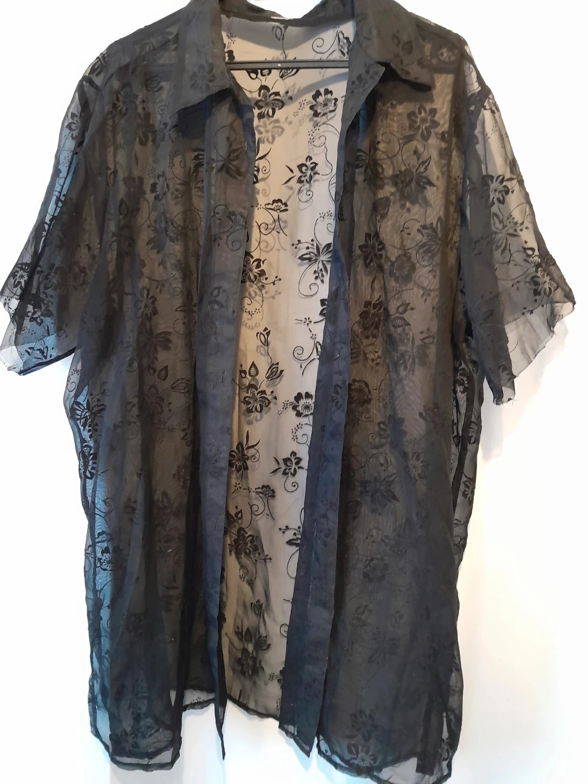 Chemise ou surchemise légère, noire, taille 54/56